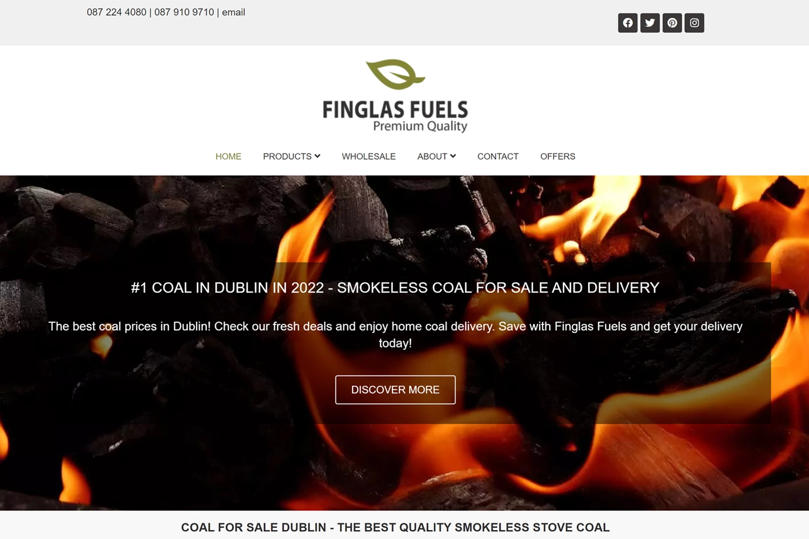 Dublin web design portfolio finglas fuels